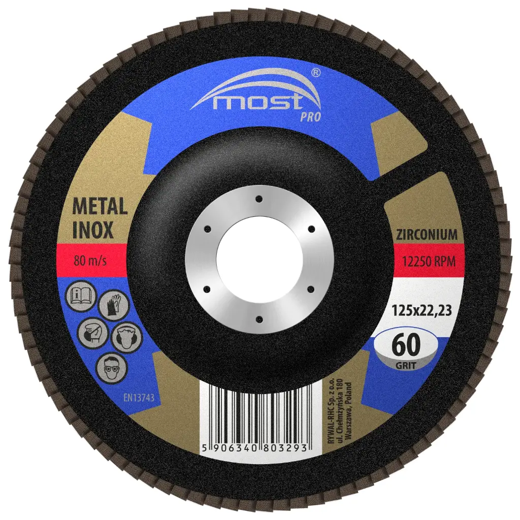 Flap discs  PRO Zirconium 150 x 22 /     40+ (Type 29)   