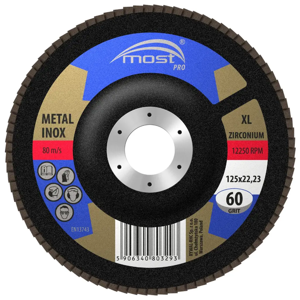Flap discs  PRO Zirconium XL 115 x 22 /     40+ (Type 29)    