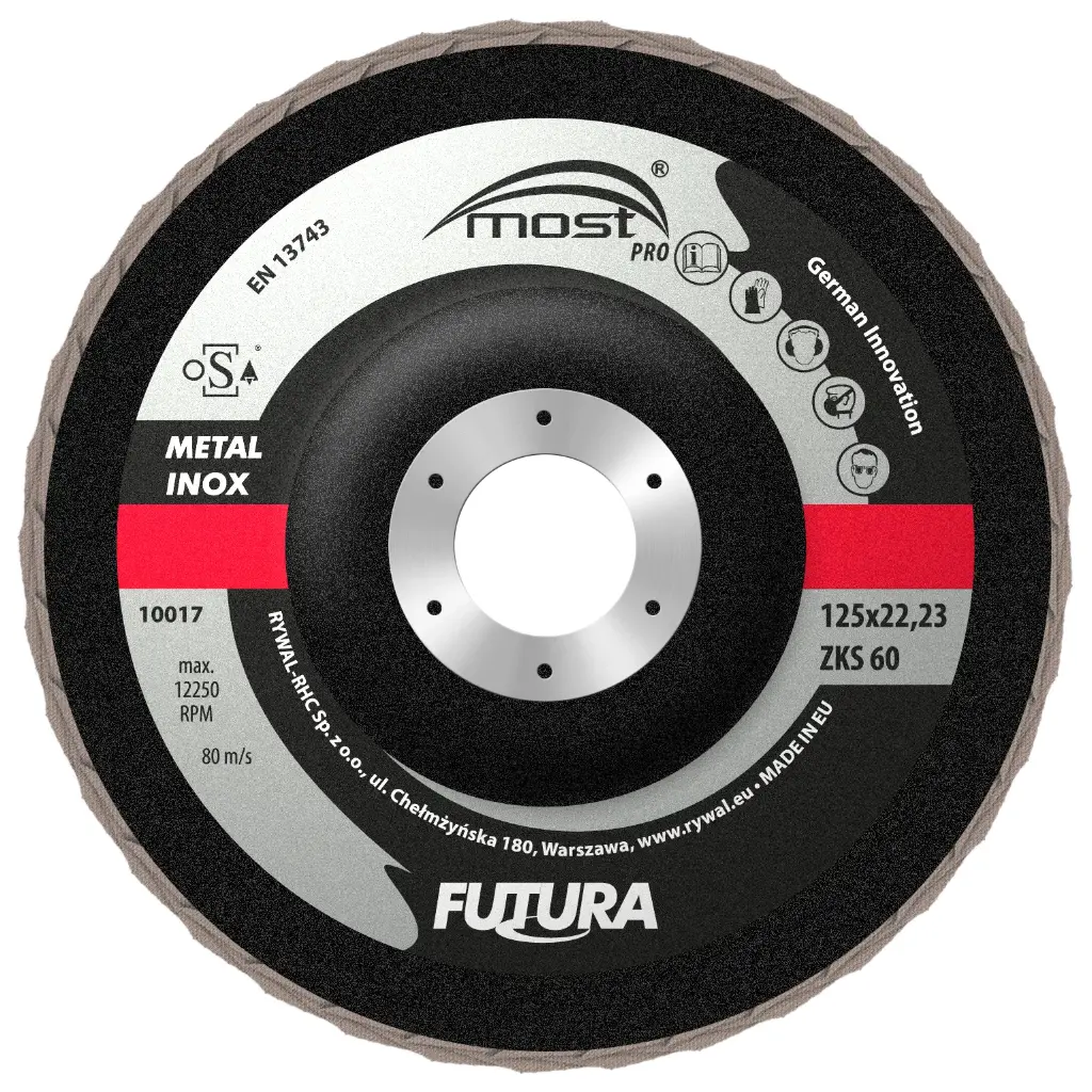 Flap discs  PRO Futura 115 x 22 /  60+  (Type 29)    