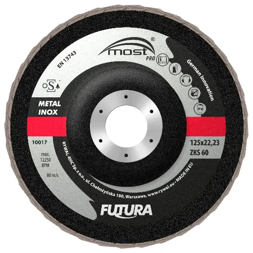 [94 17 312504] Flap discs  PRO Futura 125 x 22 /  40+  (Type 29)    